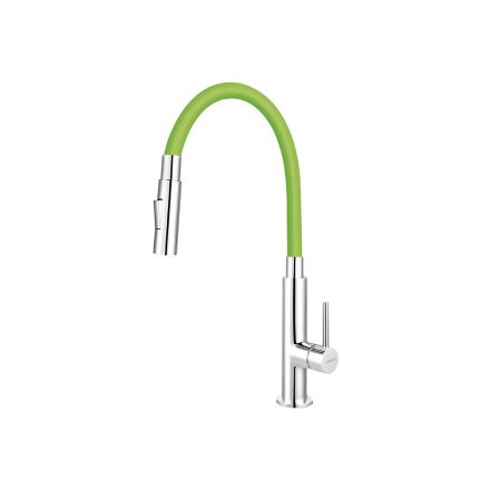 Ferro Zumba Slim BZA43G álló csaptelep flexibilis, zuhanyváltós kifolyócsővel, zöld
