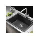 Pyramis ISTROS (61x50) iron grey gránit mosogatótálca