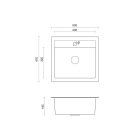 Quadron JOHNNY 110 pearl beige gránit mosogatótálca