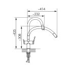 Ferro BFT41B Filtrata álló csaptelep, flexibilis kifolyócsővel, szűrt vízhez, fekete